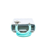 thumbnail medium lady dior in calfskin grey/blue phw 2013