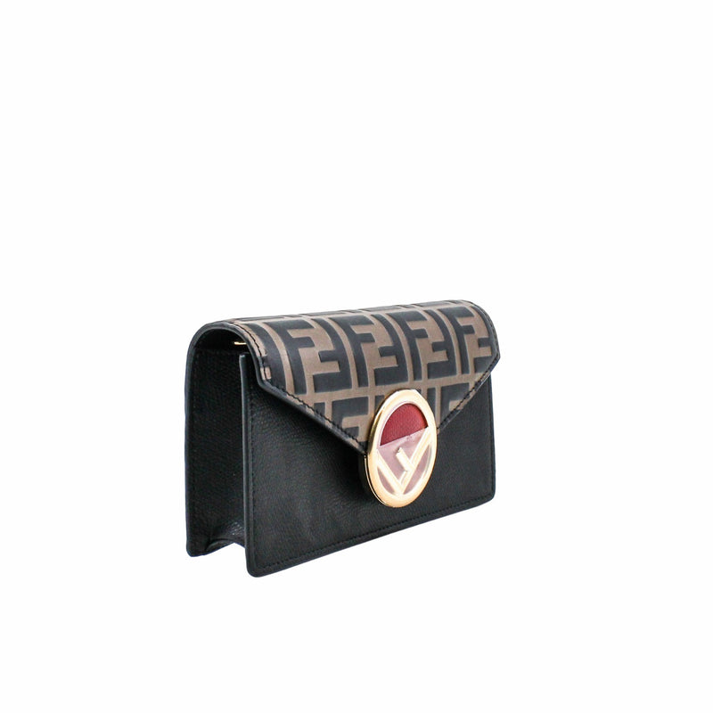 logo and belt chain bag black ghw - L'UXE LINK