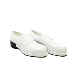Gatsby White Calfskin Loafers Size 37 - L'UXE LINK