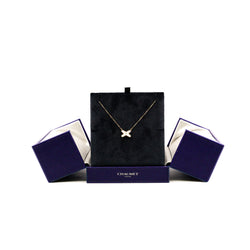 Jeux de Liens Pendant In 18k Rose Gold/Mother-of-Pearl/Diamond Necklace - L'UXE LINK