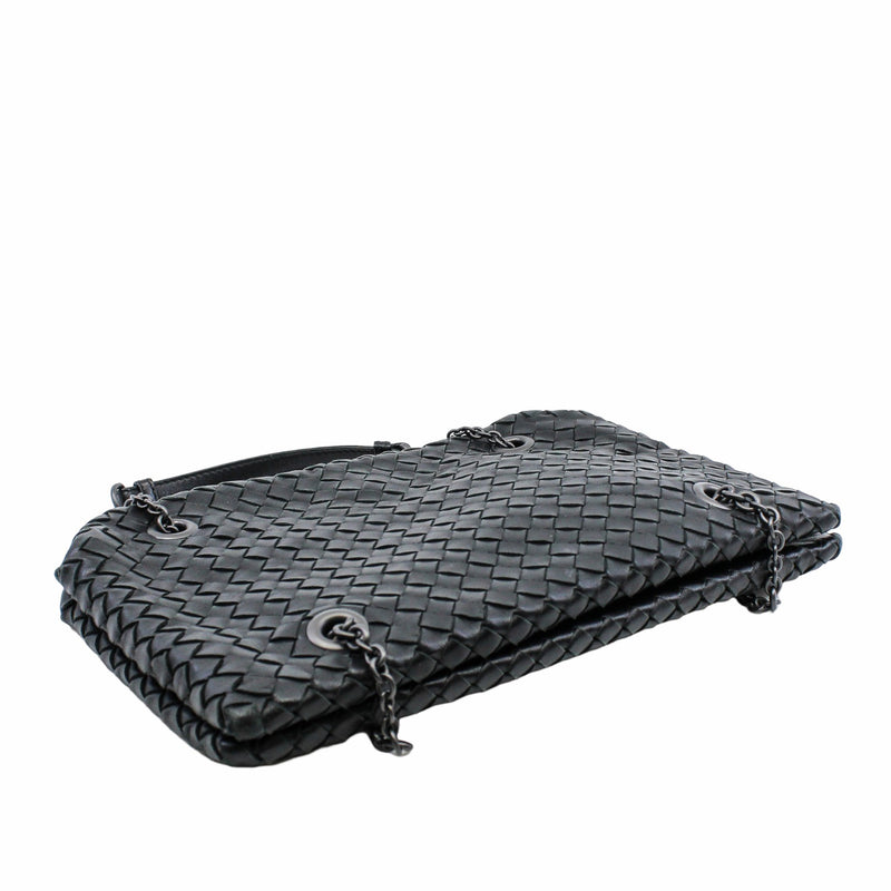 chain crossbody bag leather black - L'UXE LINK