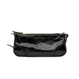 thumbnail 2002 leather shoulder bag in shinny black
