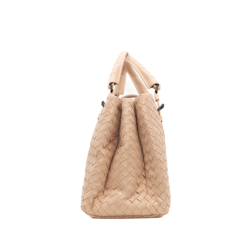 Roma tote in leather pink - L'UXE LINK