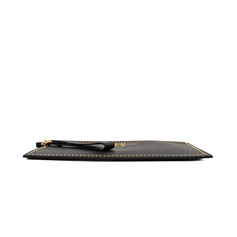 zippy clutch black calf skin - L'UXE LINK