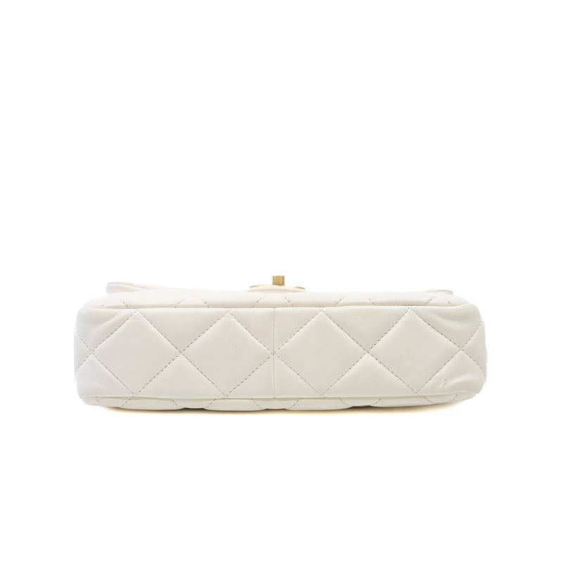 23 white quilted calfskin ghw seri L9E7xxxx (microchipped) - L'UXE LINK