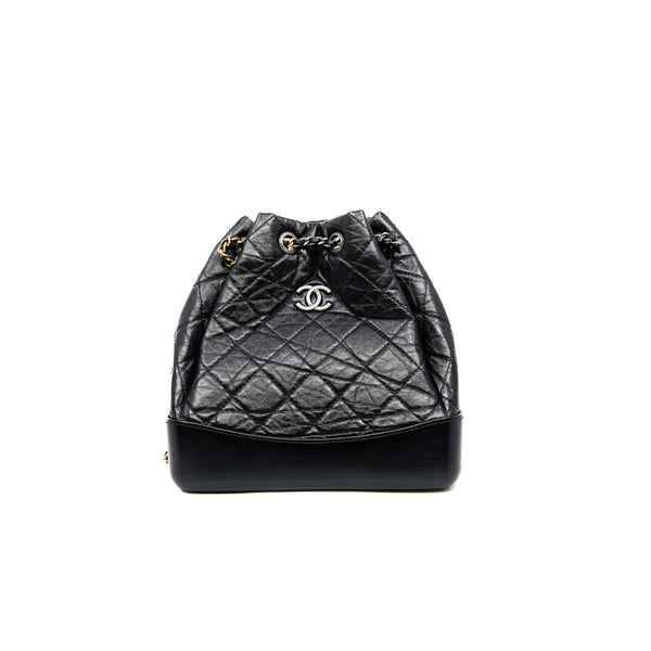 small Gabrielle backpack in calfskin black ghw seri30