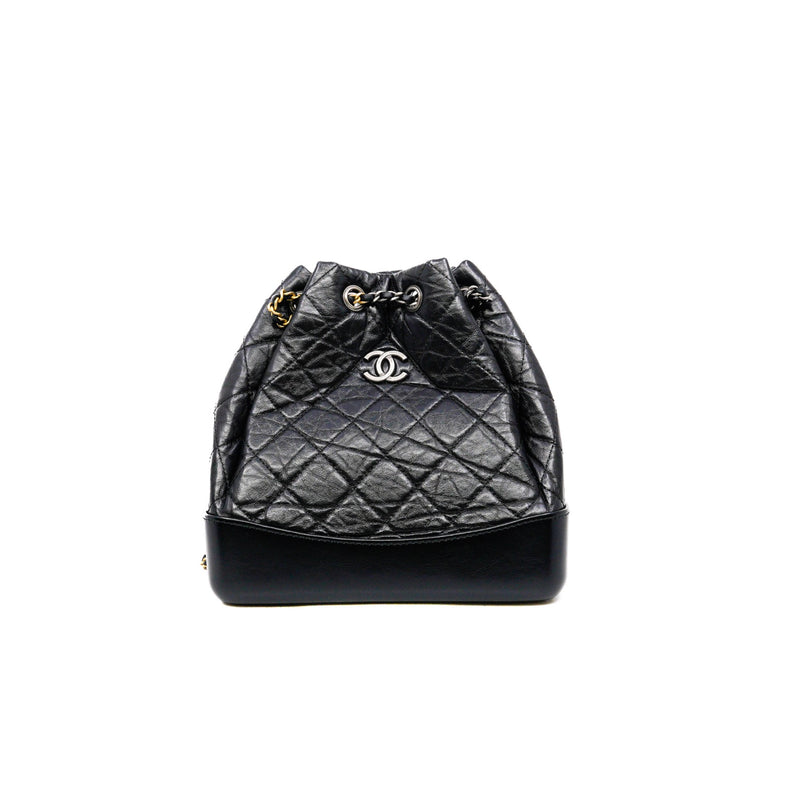 small Gabrielle backpack in calfskin black ghw seri30