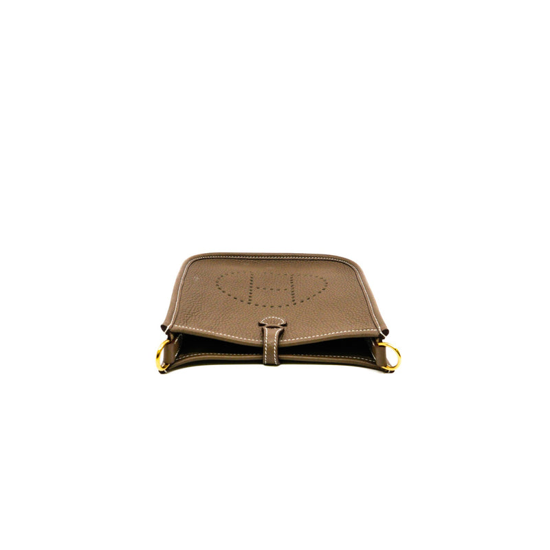 mini evelyn bag etoupe/bleu indigo ghw B stamp