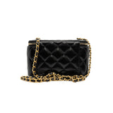 thumbnail long vanity in black wax calfskin #HPL4XXXX ghw