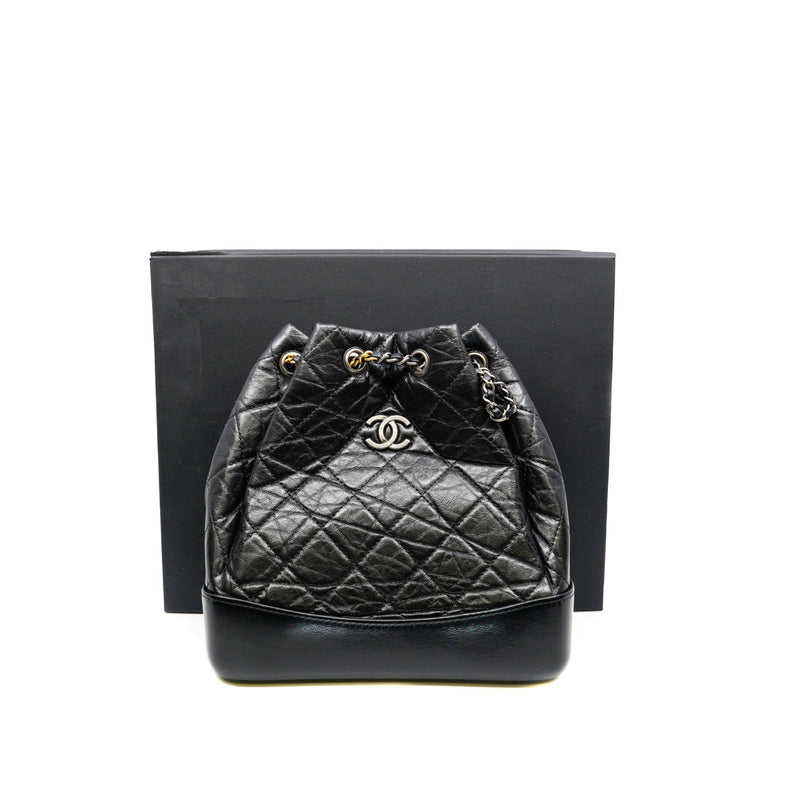 small Gabrielle backpack in calfskin black ghw seri30