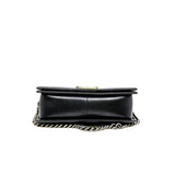 thumbnail cc crystal studded boy bag in black lambskin