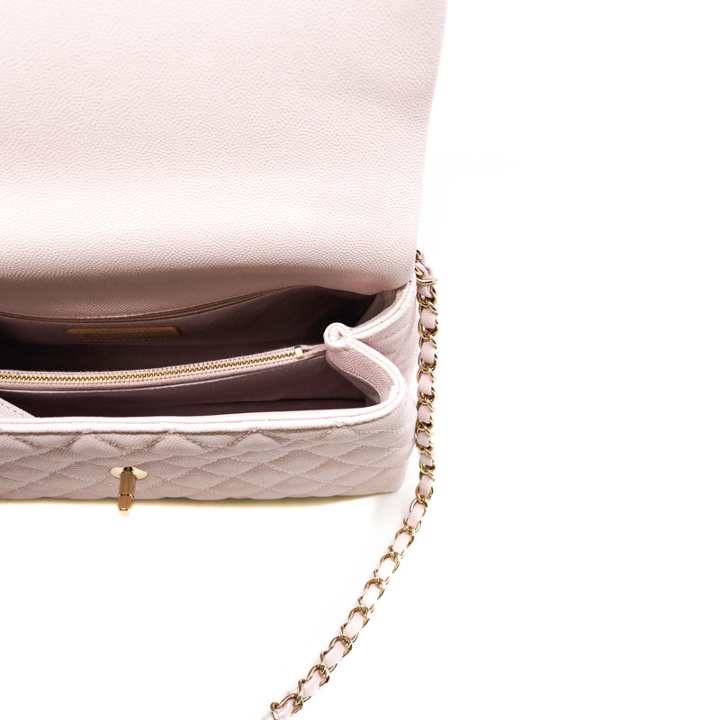 medium coco handle in caviar light pink ghw seri30