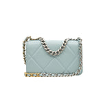thumbnail 19 bag woc in blue lambskin gphw #HU86