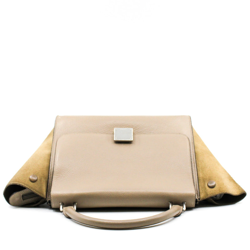 Trapeze Bag Medium Leather  grey - L'UXE LINK