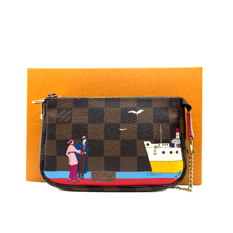 Damier Ebene 2016 Christmas Animation Mini Pochette Accessories