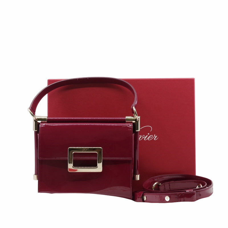 VIV' CARRÉ SHOULDER BAG SMALL LEATHER PINK - L'UXE LINK