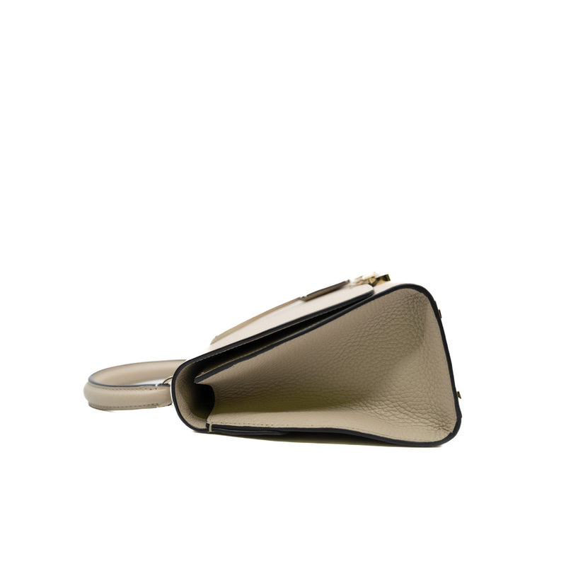 Moynat Rejane PM In Leather Beige GHW