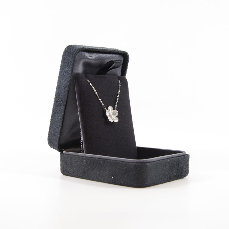 flower pandent pt950 necklace diamonds - L'UXE LINK