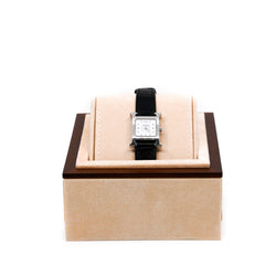 25mm Heure H watch in white dial ccd black band steel - L'UXE LINK