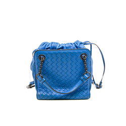 Drawstring bucket in electric blue