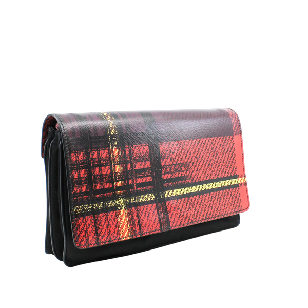 flap tote bag  fabric mix color phw - L'UXE LINK