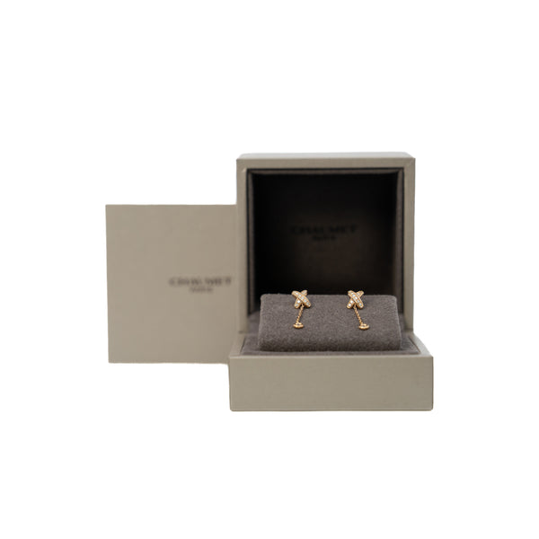 Jeux De Liens 18K Rose Gold Diamonds Earrings - L'UXE LINK