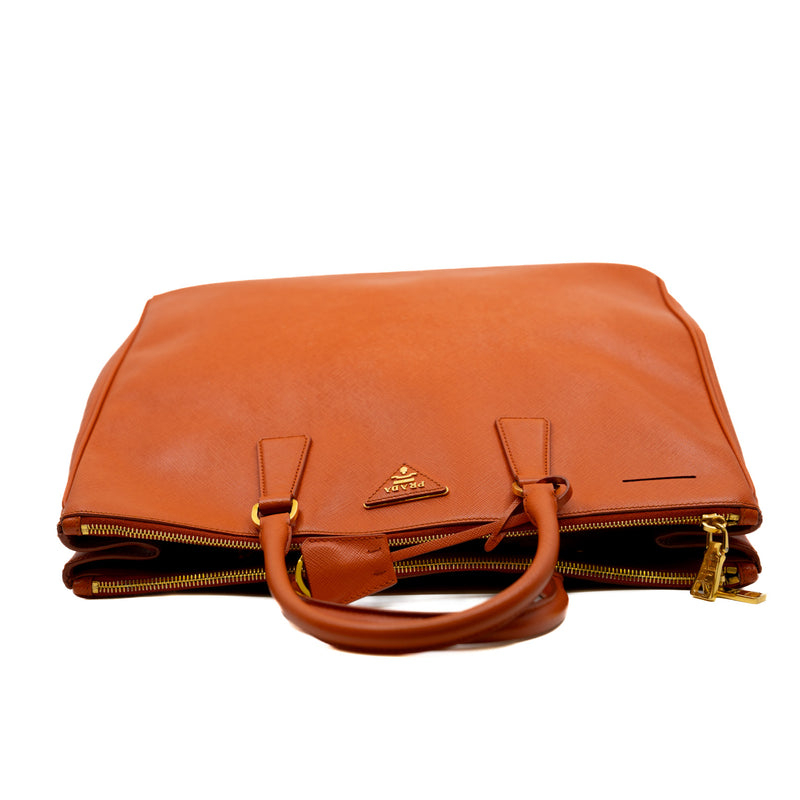 saffiano large in epsom orange ghw - L'UXE LINK