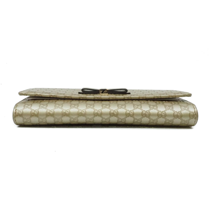 wallet patent with gg logo  gold - L'UXE LINK