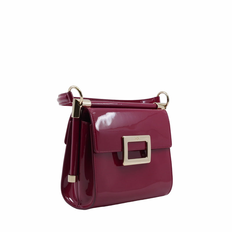 VIV' CARRÉ SHOULDER BAG SMALL LEATHER PINK - L'UXE LINK