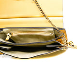thumbnail Faye medium in leather suede yellow ghw