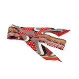 thumbnail twilly in gold and red flowers and star