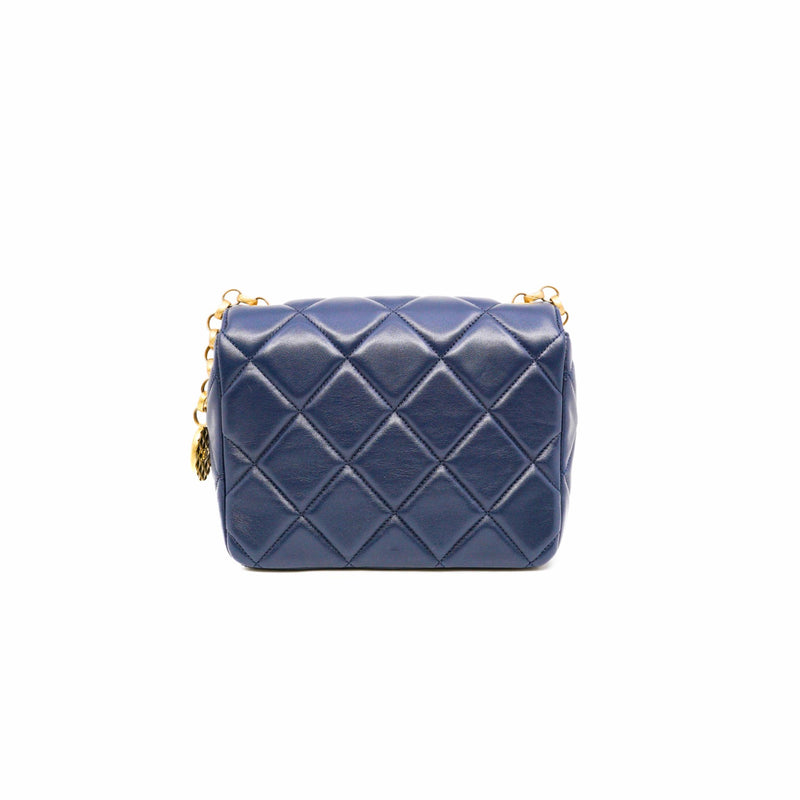 mini square cf in lambskin navy ghw #U0N7XXXX