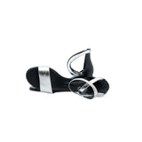 thumbnail open toe sandal manege metallise in silver mix black #37