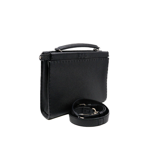 mini peekaboo iconic fit in calfskin black phw