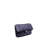 thumbnail Quilted Foldable Chain Tote in navy& white caviar rghw seri HK7Hxxxx