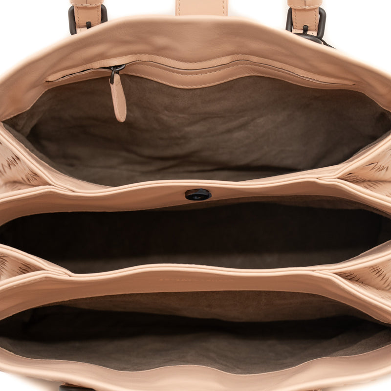 Roma tote in leather pink - L'UXE LINK