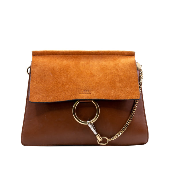 faye medium large suede brown - L'UXE LINK