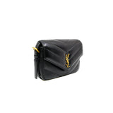 thumbnail small Loulou bag in black leather ghw