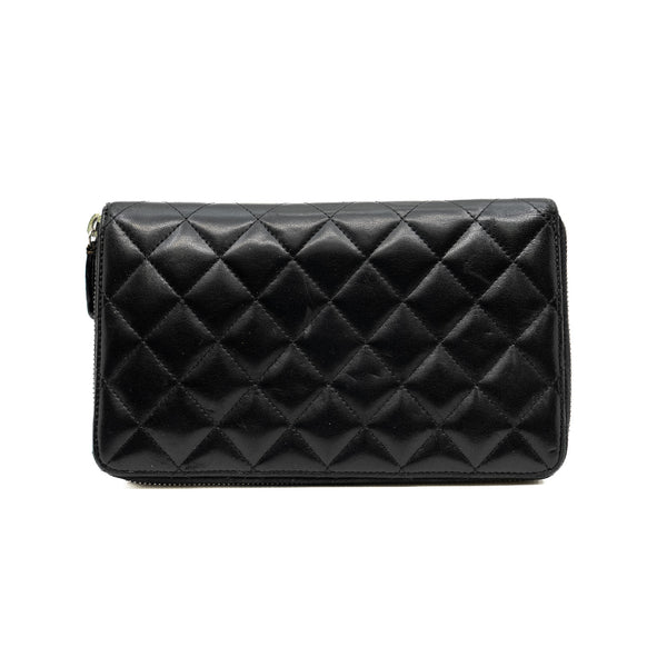 cf zippy wallet in lambskin black phw seri 20