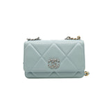 thumbnail 19 bag woc in blue lambskin gphw #HU86
