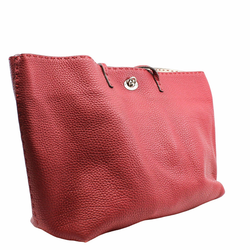 Tote Bag Leather Red - L'UXE LINK