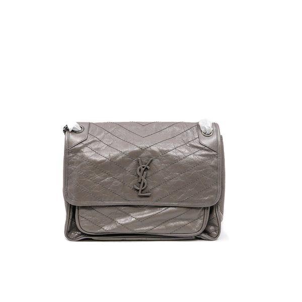 medium niki grey calfskin phw