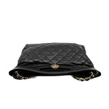 thumbnail Medium 31 bag in Black Shiny Quilted Calfskin Shopping Bag GHW Seri 28