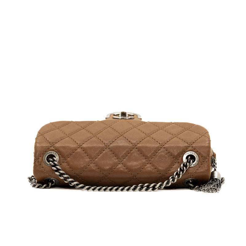 Medium Coco Sporran In Brown Calfskin Leather Quilted Shoulder Bag PHW Seri 18 - L'UXE LINK