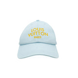 thumbnail hat in blue with yellow letter
