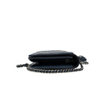 thumbnail quilted flap bag in navy/black lambskin phw seri23