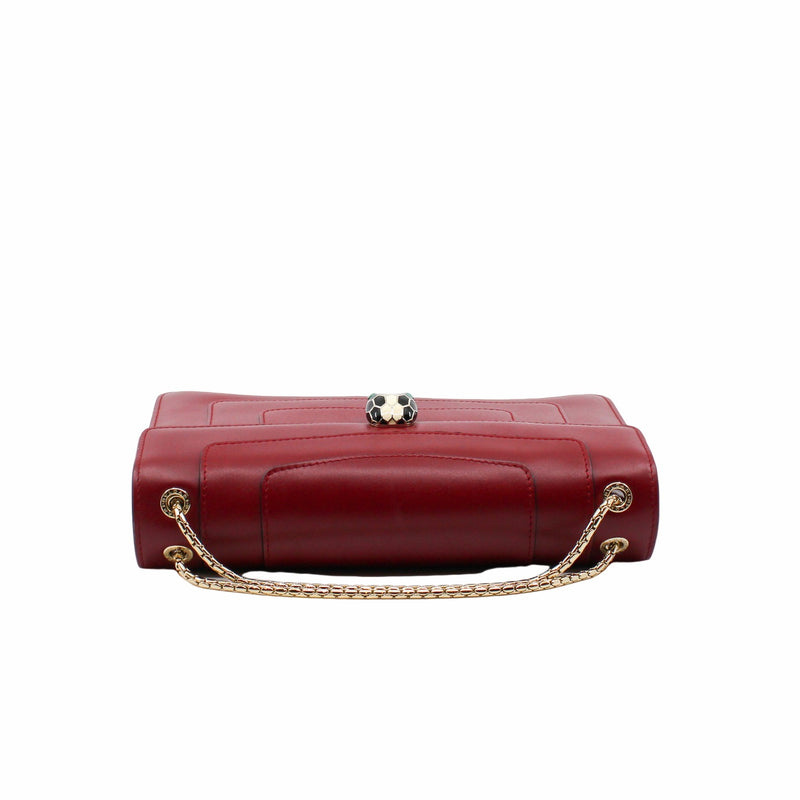 SERPENTINE MM RED DOUBLE FLAP GHW - L'UXE LINK