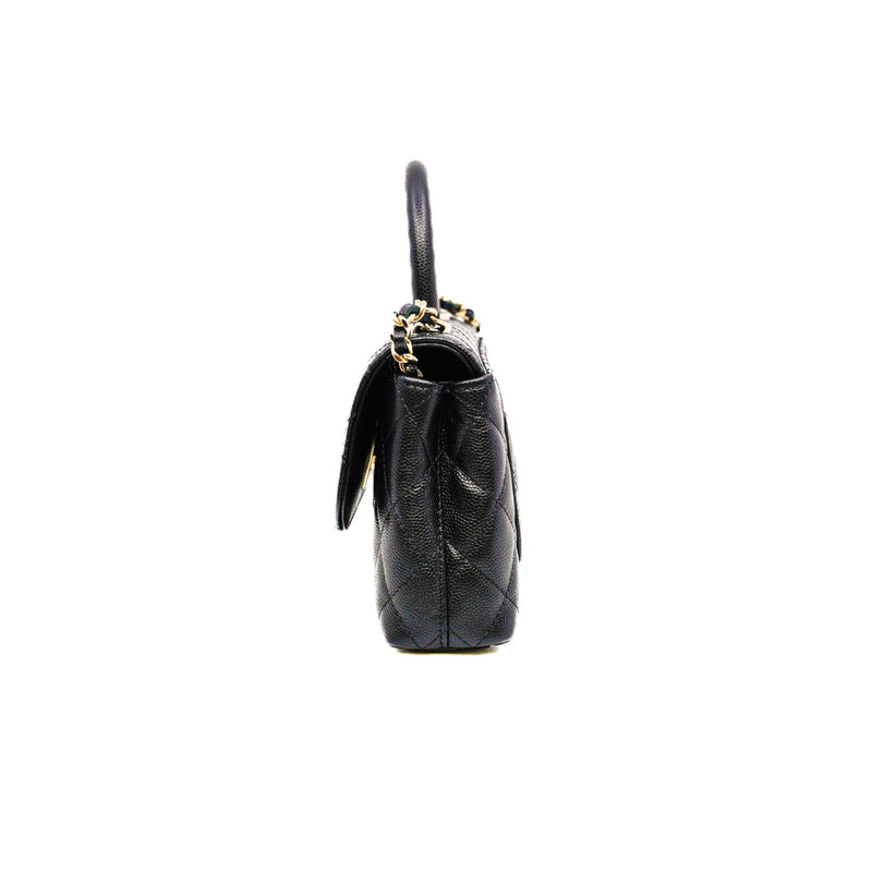 24K mini coco handle with chain in caviar black rghw  #NA10XXXX