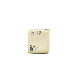 thumbnail Intrecciato zip fold wallet in leather grey phw