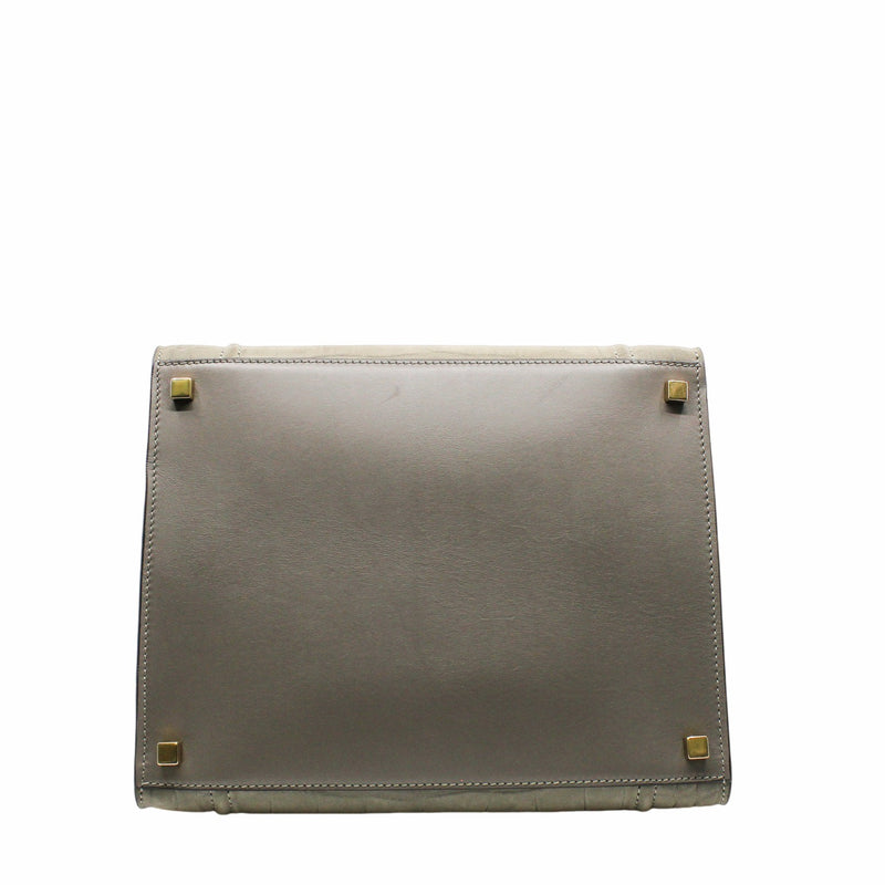 Luggage Bag  medium Crocodile Embossed Phantom grey ghw - L'UXE LINK